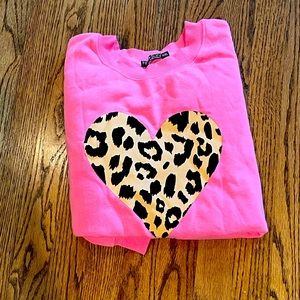 Leopard heart sweatshirt